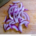 Sliced Red Onion with Blade